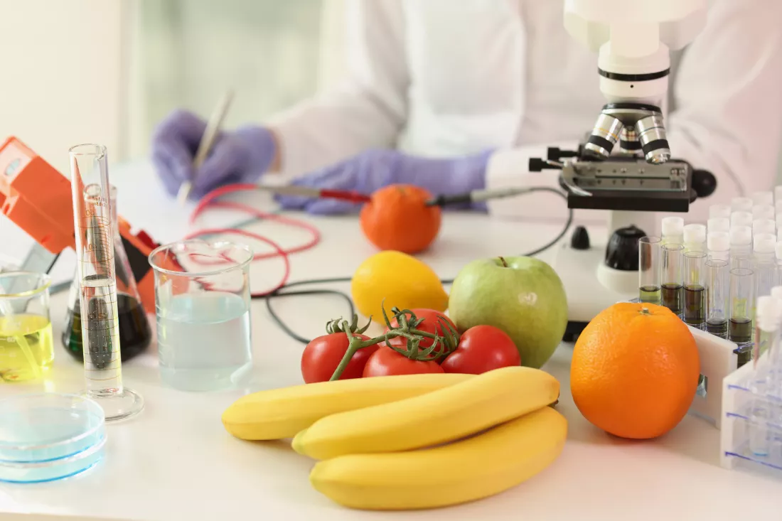 fruits-vegetables-with-scientific-equipment-table-research-laboratory-scientist-takes